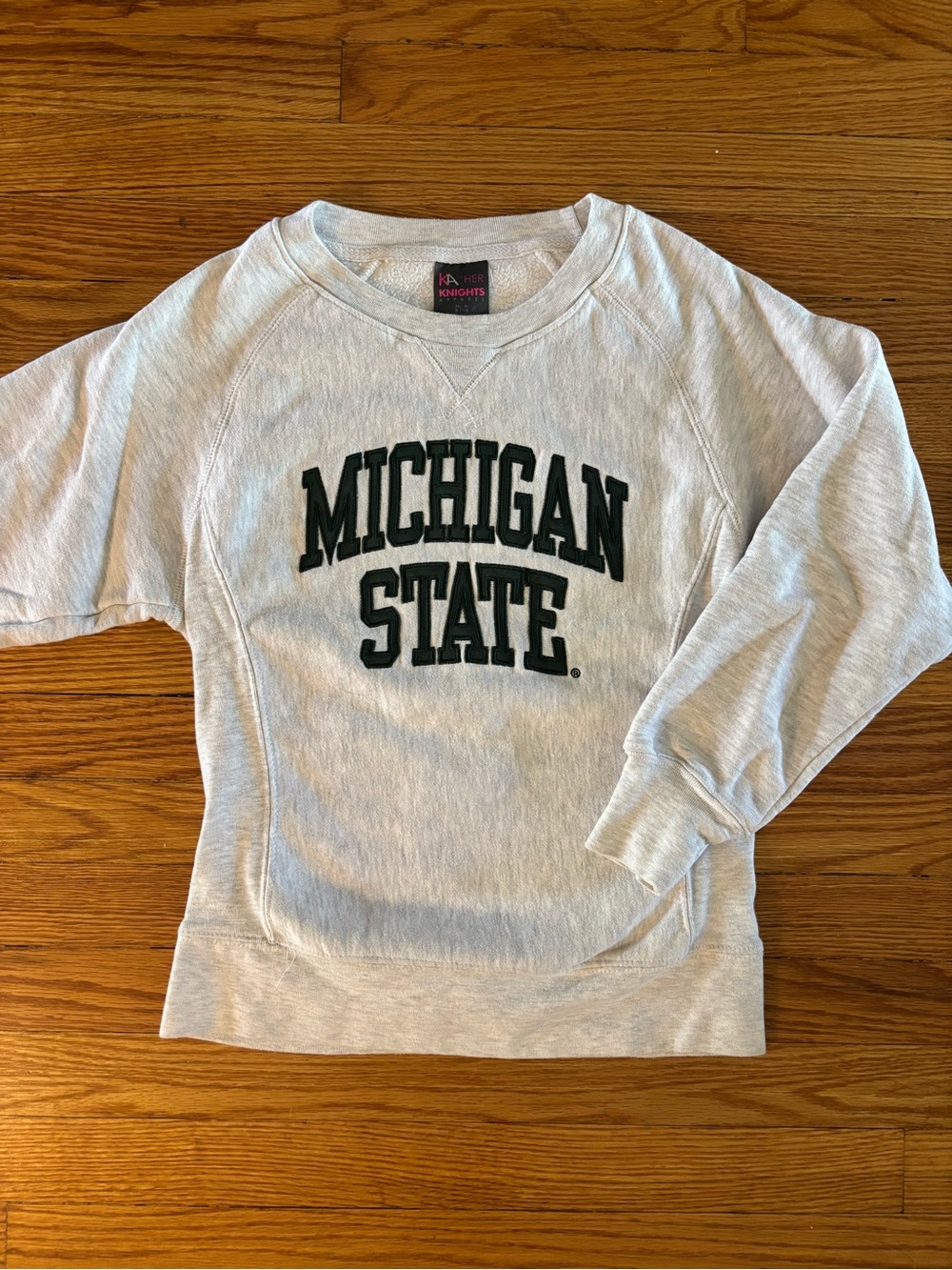 Vintage Michigan State University slim fit crew neck sweatshirt